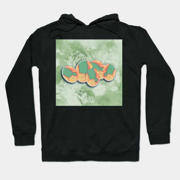 Psychedelic Eggs (Salmon & Green) Hoodie by LanaVRZ
